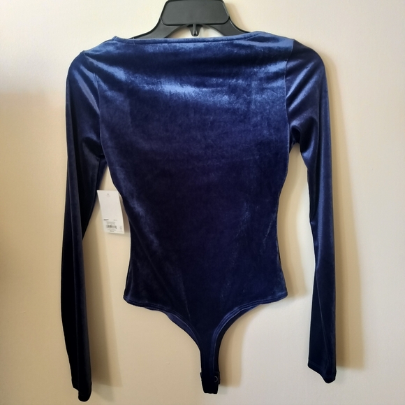 SO bodysuit blue velvet juniors XS NWT - Picture 6 of 6
